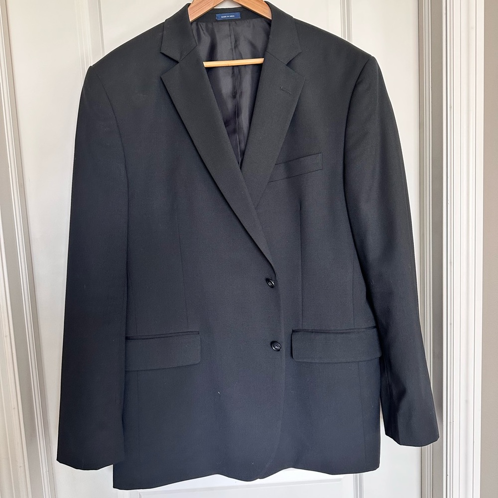 Stafford Black Blazer with Notched Lapels and Structured Shoulders